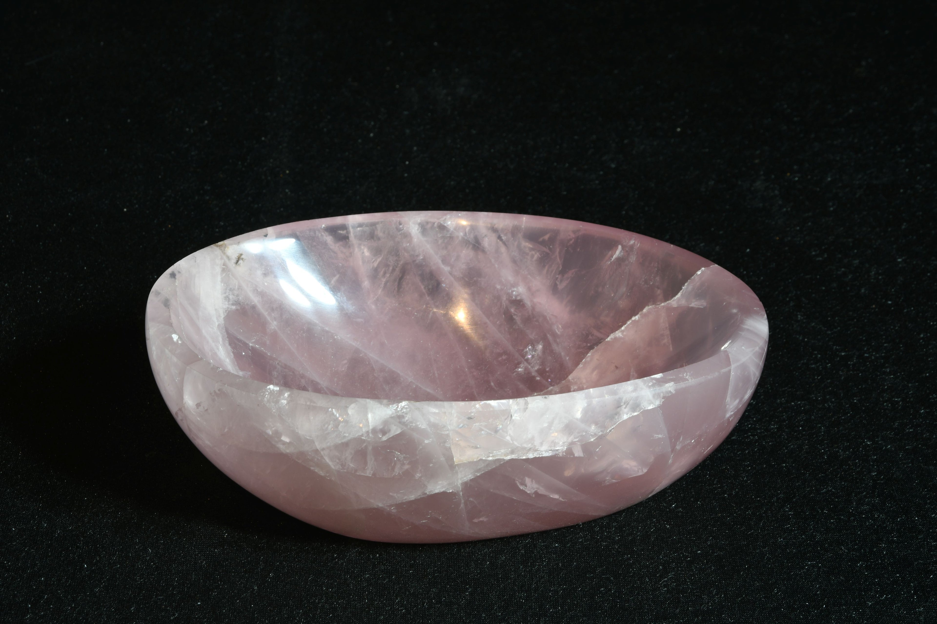 Rosenquarz Schale intensiv rosa
