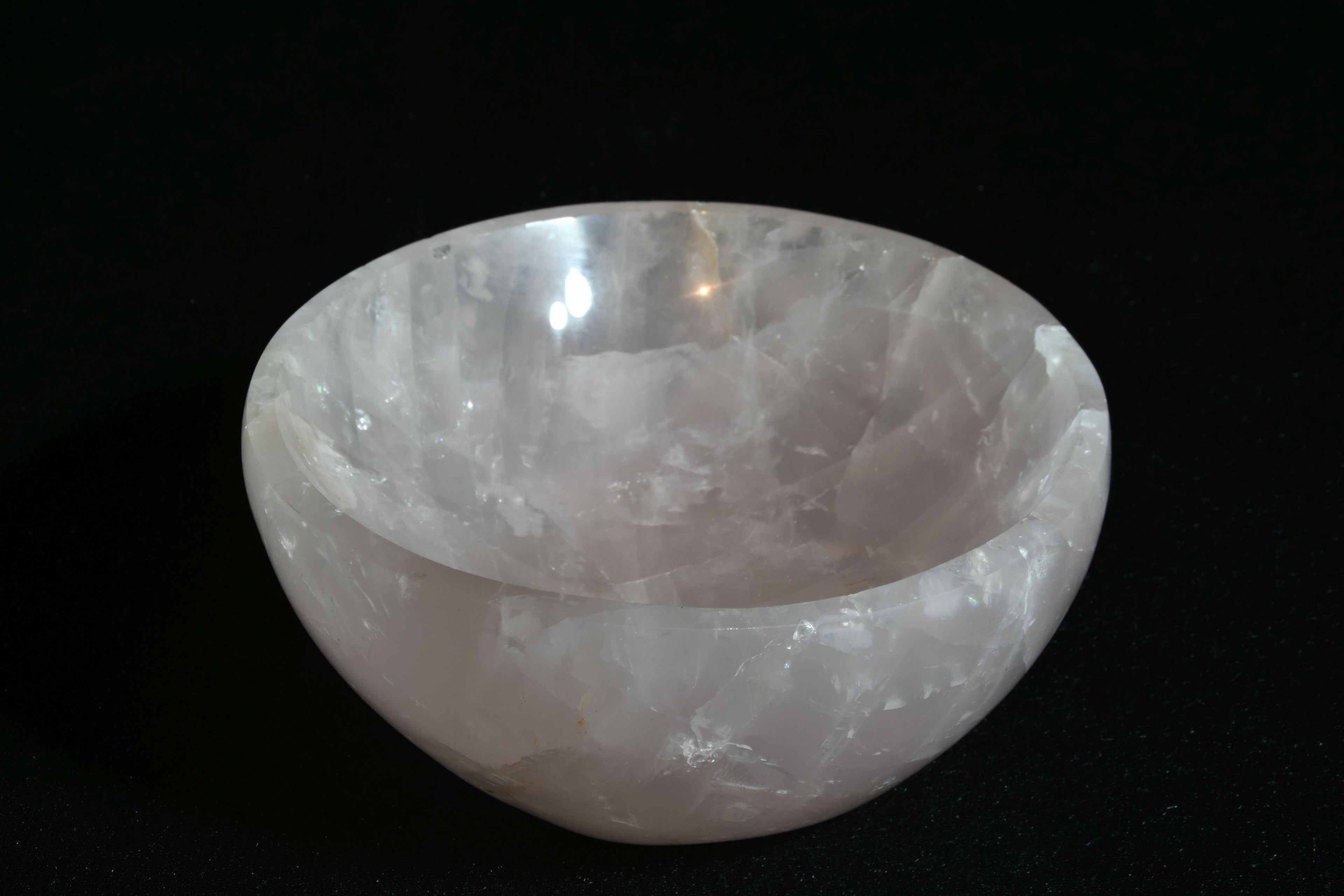 Rosenquarz Schale XL rund