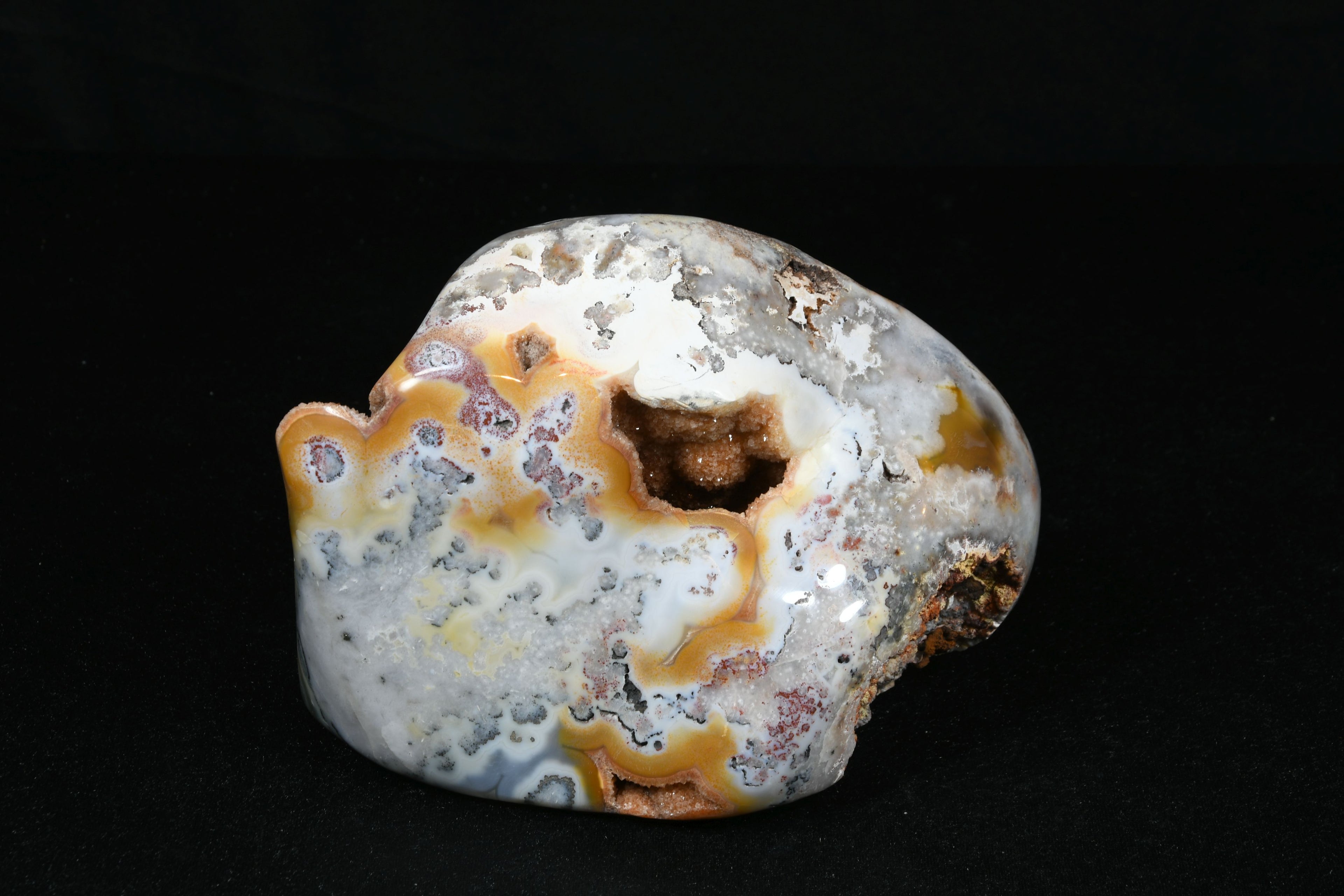 Chalcedon / Achat Freie Form Druse