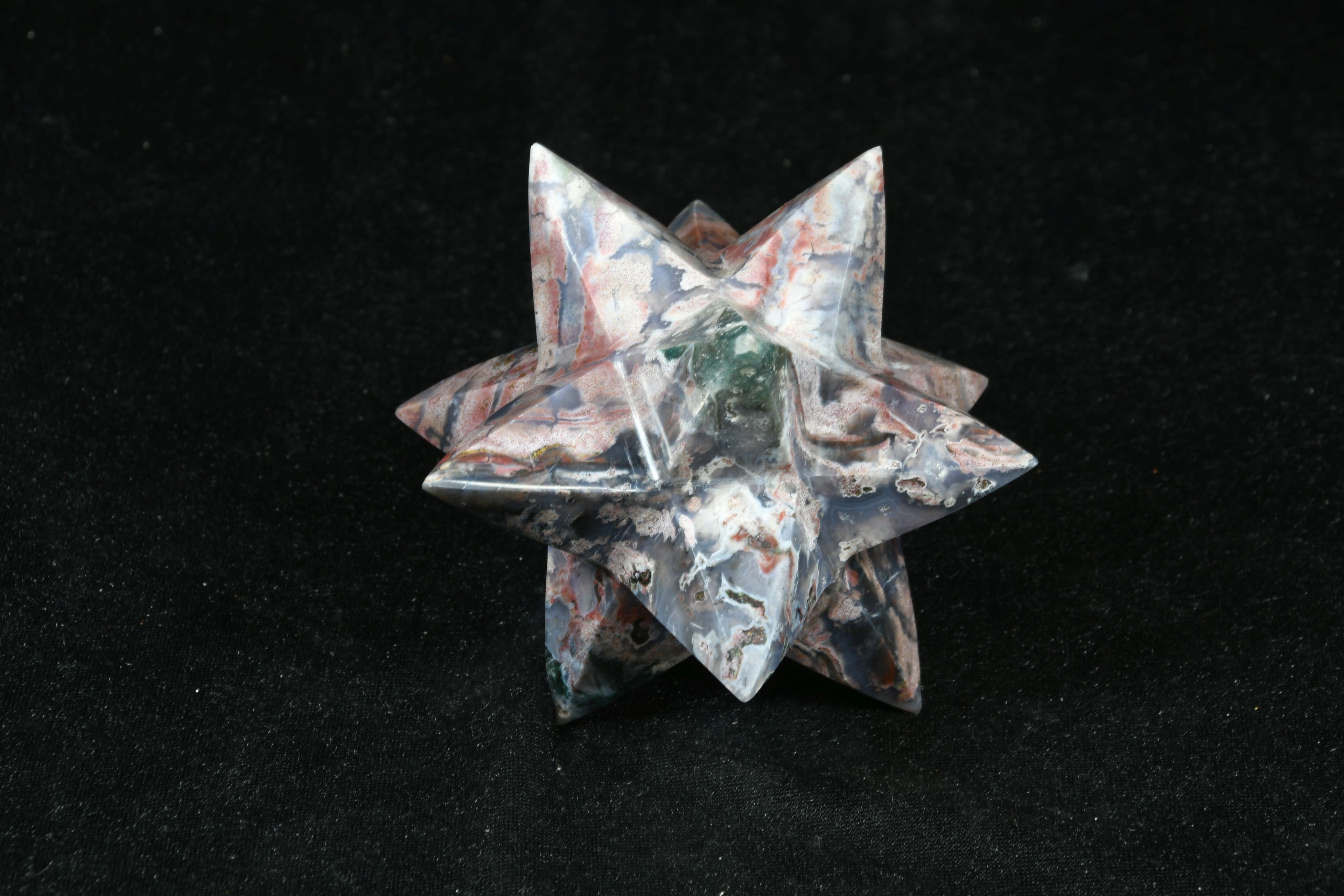 Jaspis / Achat Stern (Merkaba)