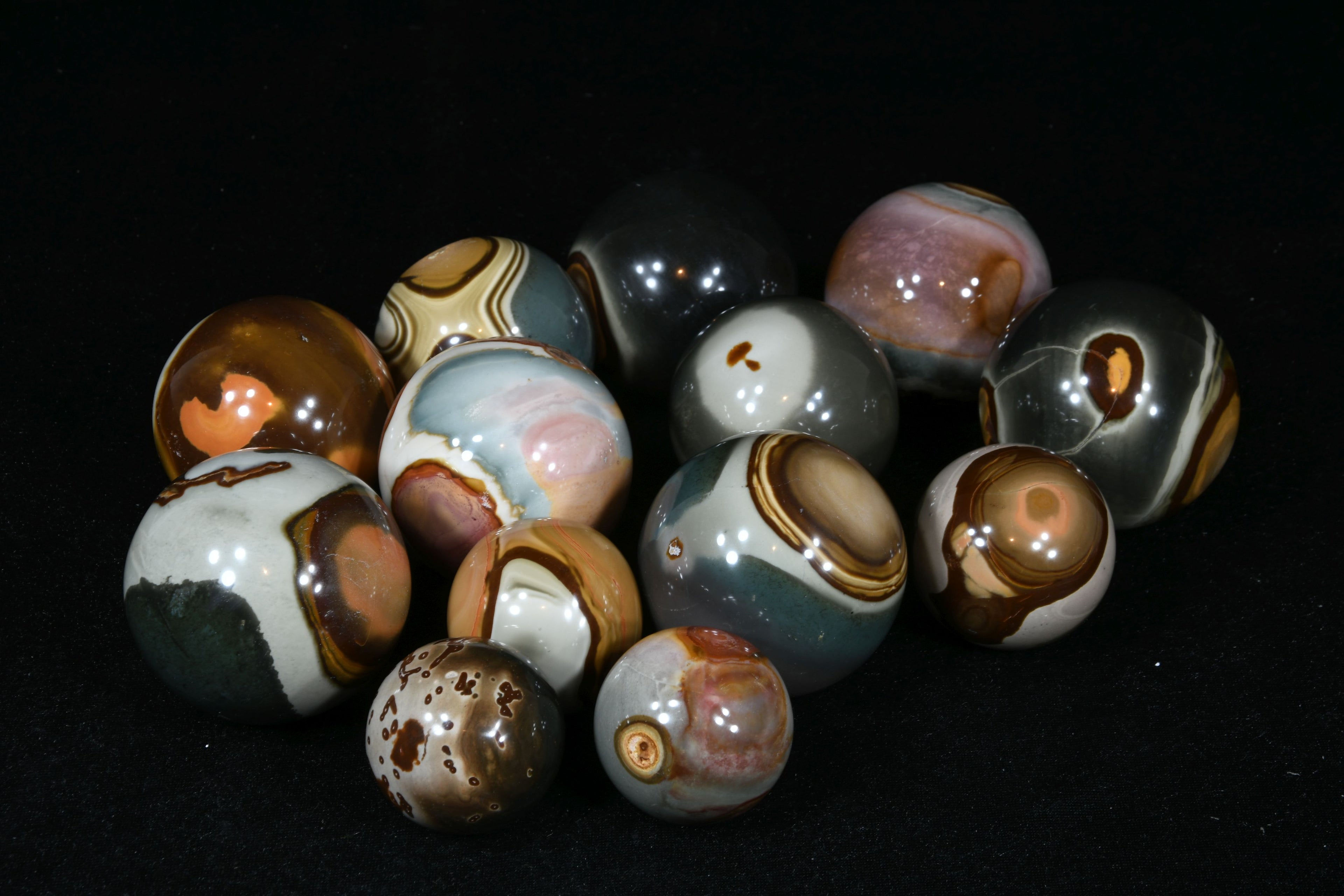 Ozeanjaspis Kugeln Set
